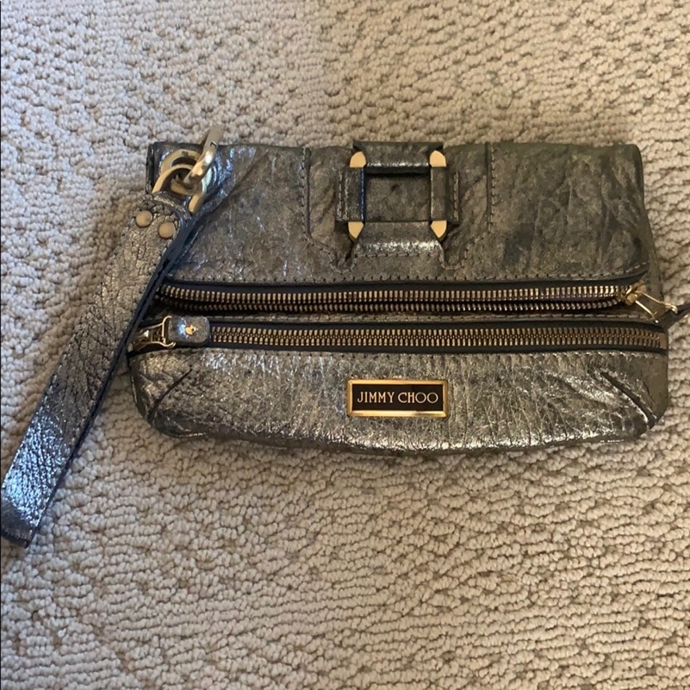 Jimmy Choo bronze clutch